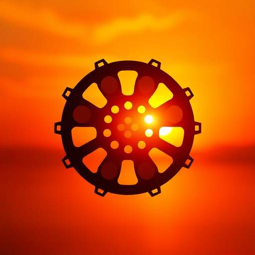 Logo de l'Académie Ciné Lumière - Une bobine de film stylisée avec un soleil levant